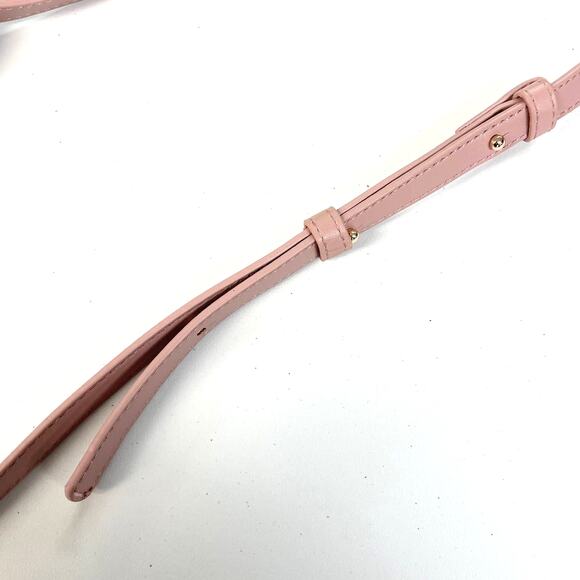 NEW Samara Minimalist Medium Shoulder Bag Peony Pink Vegan Leather Crossbody - Picture 8 of 9